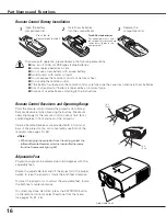 Предварительный просмотр 16 страницы Sanyo PLC-ET30L Owner'S Manual