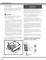 Preview for 6 page of Sanyo PLC HF15000L Owner'S Manual