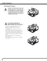 Preview for 8 page of Sanyo PLC HF15000L Owner'S Manual