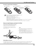 Preview for 15 page of Sanyo PLC HF15000L Owner'S Manual