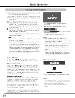 Preview for 24 page of Sanyo PLC HF15000L Owner'S Manual