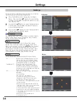 Preview for 54 page of Sanyo PLC HF15000L Owner'S Manual