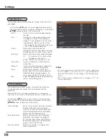 Preview for 58 page of Sanyo PLC HF15000L Owner'S Manual