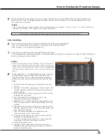 Preview for 71 page of Sanyo PLC HF15000L Owner'S Manual