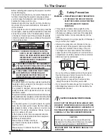 Preview for 4 page of Sanyo PLC-HP7000L Owner'S Manual