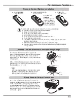 Preview for 15 page of Sanyo PLC-HP7000L Owner'S Manual