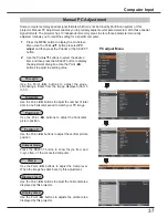 Preview for 37 page of Sanyo PLC-HP7000L Owner'S Manual