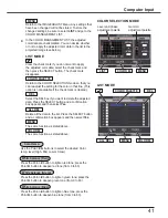 Preview for 41 page of Sanyo PLC-HP7000L Owner'S Manual