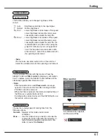 Preview for 61 page of Sanyo PLC-HP7000L Owner'S Manual