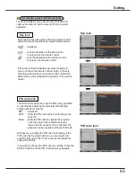 Preview for 65 page of Sanyo PLC-HP7000L Owner'S Manual