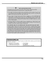 Preview for 75 page of Sanyo PLC-HP7000L Owner'S Manual