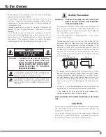 Preview for 3 page of Sanyo PLC-SC10 Owner'S Manual