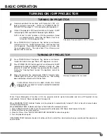 Preview for 20 page of Sanyo PLC-SE10 Owner'S Manual