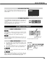 Preview for 22 page of Sanyo PLC-SE10 Owner'S Manual