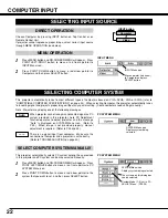 Preview for 23 page of Sanyo PLC-SE10 Owner'S Manual