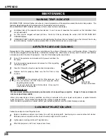 Preview for 39 page of Sanyo PLC-SE10 Owner'S Manual