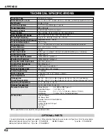 Preview for 43 page of Sanyo PLC-SE10 Owner'S Manual