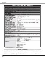 Preview for 131 page of Sanyo PLC-SE10 Owner'S Manual