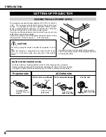 Preview for 8 page of Sanyo PLC-SE15 Owner'S Manual