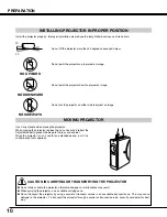 Preview for 10 page of Sanyo PLC-SE15 Owner'S Manual