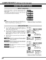 Preview for 22 page of Sanyo PLC-SE15 Owner'S Manual