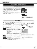 Preview for 31 page of Sanyo PLC-SE15 Owner'S Manual