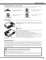 Preview for 5 page of Sanyo PLC-SE20 Owner'S Manual