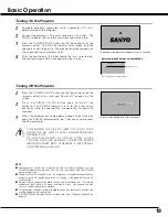 Preview for 19 page of Sanyo PLC-SE20 Owner'S Manual