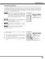 Preview for 25 page of Sanyo PLC-SE20 Owner'S Manual