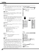 Preview for 38 page of Sanyo PLC-SE20 Owner'S Manual