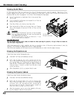 Preview for 42 page of Sanyo PLC-SE20 Owner'S Manual