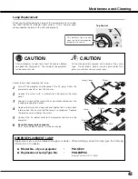 Preview for 43 page of Sanyo PLC-SE20 Owner'S Manual