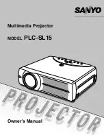 Preview for 1 page of Sanyo PLC-SL15 Owner'S Manual