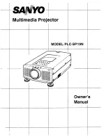 Sanyo PLC-SP10N Owner'S Manual preview