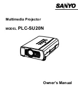 Preview for 1 page of Sanyo PLC-SU20 Owner'S Manual