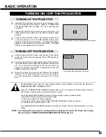 Preview for 19 page of Sanyo PLC-SU20 Owner'S Manual