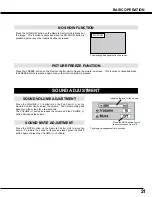 Preview for 21 page of Sanyo PLC-SU20 Owner'S Manual