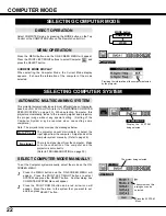 Preview for 22 page of Sanyo PLC-SU20 Owner'S Manual