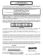 Preview for 39 page of Sanyo PLC-SU20 Owner'S Manual