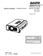 Sanyo PLC-SU20B Service Manual preview