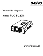 Preview for 1 page of Sanyo PLC-SU22 Owner'S Manual