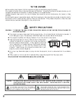 Preview for 2 page of Sanyo PLC-SU31 Owner'S Manual