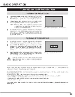 Preview for 19 page of Sanyo PLC-SU31 Owner'S Manual