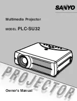 Sanyo PLC-SU32 Owner'S Manual preview