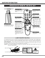 Preview for 14 page of Sanyo PLC-SU32 Owner'S Manual