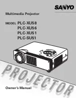 Preview for 1 page of Sanyo PLC-SU51 Owner'S Manual