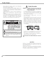 Preview for 4 page of Sanyo PLC-SU51 Owner'S Manual