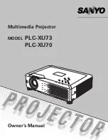 Sanyo PLC-SU70 Owner'S Manual preview