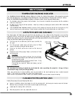 Предварительный просмотр 35 страницы Sanyo PLC-SW10 Owner'S Manual