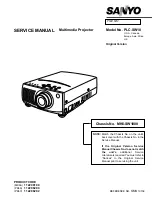 Sanyo PLC-SW10 Service Manual предпросмотр